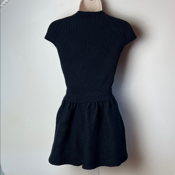 Valentino Red Short Black Fit and Flare Knit Mini Dress crew neck - Picture 6 of 9